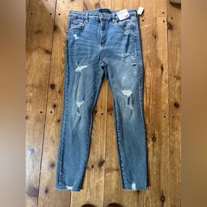 Blue Slightly Ripped Jeans